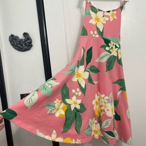 Pink Girls Hawaiian print dress
